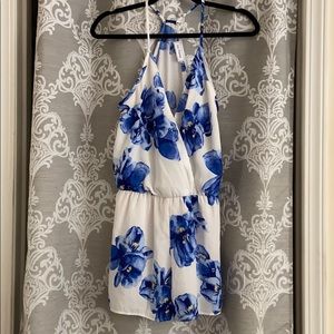Small Blue Floral Romper